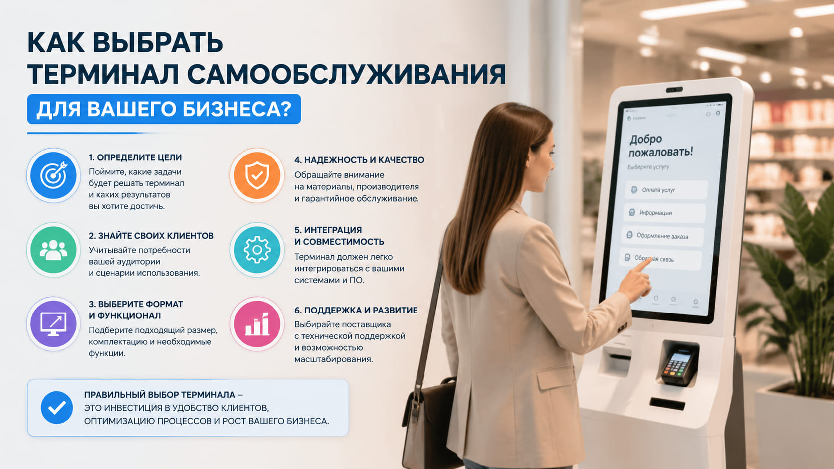 Как выбрать терминал самообслуживания для вашего бизнеса Как выбрать терминал самообслуживания для вашего бизнеса